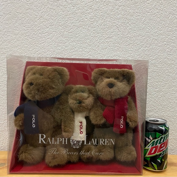 Vintage 2001 Ralph Lauren The Bears That Care Plush Bear RL Collection NOS - Picture 6 of 10